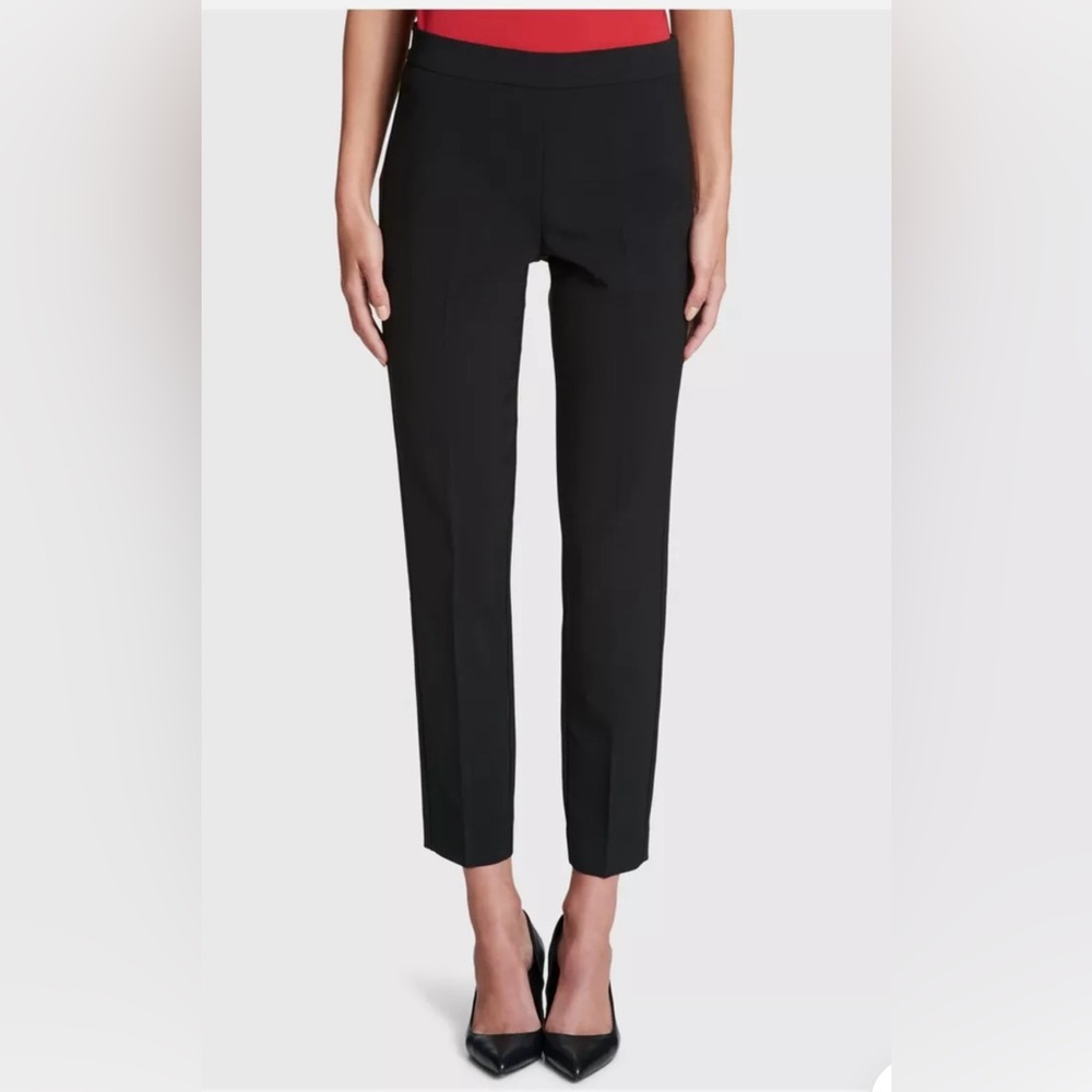 DKNY Womens Black Wear To Work Straight Leg Pants - size 8